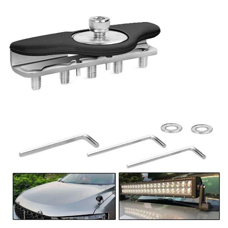 Car Universal Stainless Steel Led/Hid Bar Light Mounting Bracket Hood Engin
