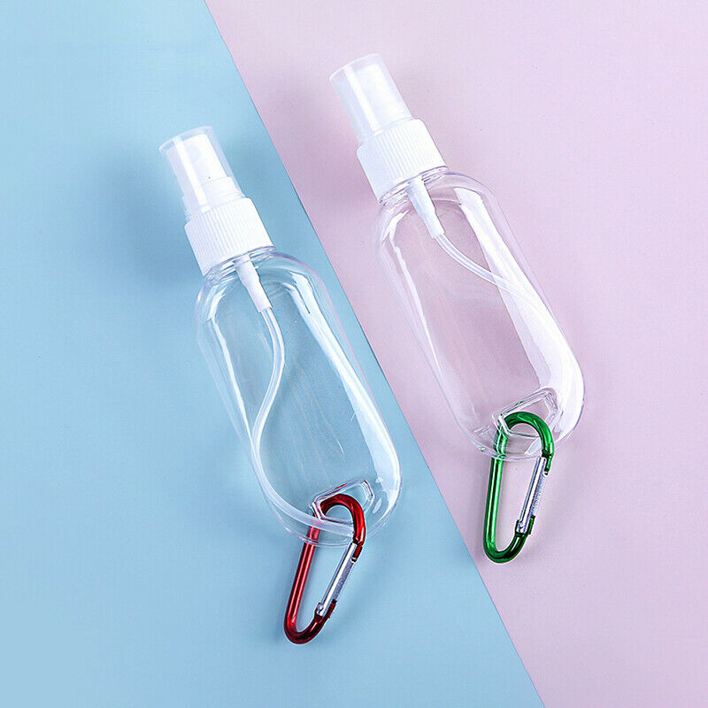 50MLTravel Plastic Transparent Bottling With Carabiner Portable Packaging Bo Hn