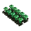 10x Aluminium M6 Fairing Bolt Screw For Yamaha YZF-R1 1998-2002-2007-2014 Green