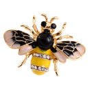 Crystals Enamel Bumble Bee Insect Animal Pin Badge Corsage Brooch Jewelry