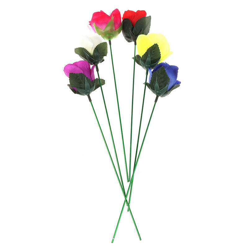 1pcs Torch to Rose Fire Magic Trick Flame Appearing Flower Magic Props Toys JR