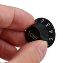 Set of 3 Black speed tone button volume with detail for electric guitar pic