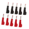 10 Pcs Black & Red 4mm Banana Plug Connectors Retractable Sheath Stackable Wire