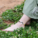 National Style Fashion Hand-Knitted Anklet Female Models Shell Flower Dongl