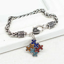 Autism Rhinestone Bracelet Bracelet Rope Bangle Bracelet Twist Chain Wristband C