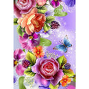 5D DIY Full Drill Diamond Painting Gorgeous Flowers Butterfly Cross Stitch