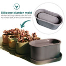 Oval Shape Planter Succulent Plants Concrete Mold DIY Container Mould Flower Pot