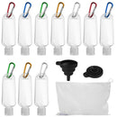 10x50ML Travel Portable Clear Bottles with Keychain Containers Empty RefillS Ew