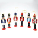 6pcs/set Mini Wooden Nutcracker Soldier Gift Christmas Ornaments Party Decor