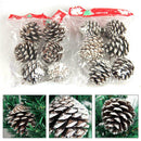 Small Cone 6PCS Dyed Cone Pendant Tree White Christmas Decor Pine 5CM Natural