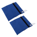 Pack of 2, Golf Ball Carry Bag / Washer Pouch Cleaner, Zipper Pouch with Hanging