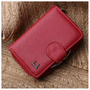 Qian Xi Lu women's wallets Cortex zipper and hasp purses (Red)12.5*8.5*4cm N2P5