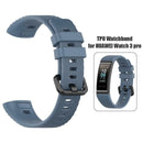 Soft TPU Watch Band Bracelet Wrist Strap for Huawei Band 3 Pro (Cyan) A