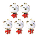 5Pieces Mini Pig Enamel Alloy Charms Pendant Jewelry DIY Crafts Findings