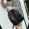 Punk Women Rivets PU Leather Zipper Backpack Teen Girls Casual Shoulder Bag A