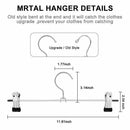 Pant Hangers Skirt Hangers with Clips 20 Pack Metal Trouser Clip Hangers fo E8T4