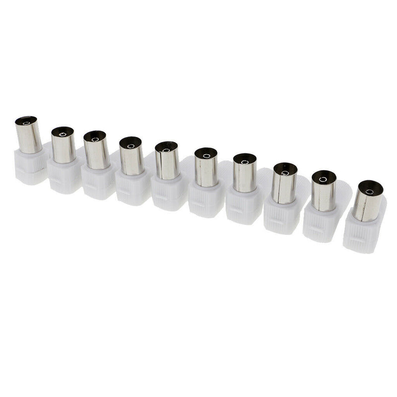 10Pcs Right Angle RF Female Connector Adapter for Coaxial Cable TV Aerial