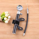 Bicycle Pump With Gauge High Pressure Meter Shock Hand Bike Air Inflator