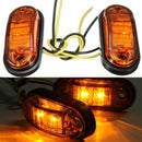 1pc 2 LED White Side Marker Clearance Light Lamp Car Truck Trailer Caravan 12V