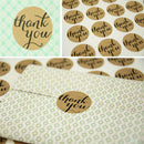 24Pcs THANK YOU Kraft Seal Stickers Label for Wedding Favor/Envelope/Card  ME