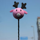 Cute Pink Elk Antenna Topper Eva Decorative Topper Balls for Cars Christmas .ES