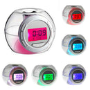 Modern Digital LCD Display 7 Colour Changing Alarm Clock Snooze Calendar