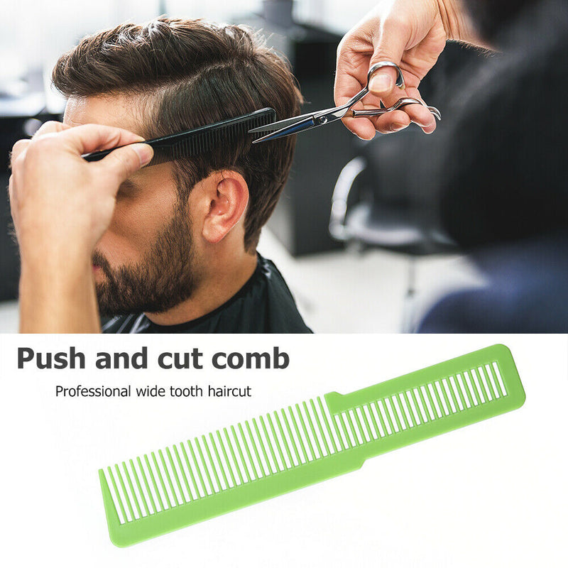 Hairdressing Carbon Anti-static Comb Wide Tooth Hair Clipper Comb (Green)