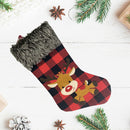 Cute Christmas Stocking Candy Bag Decor Xmas Socks Ornament (Elk)