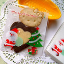 100 pcs Sachets Pouches Santa and Christmas tree packing bag for Cookies Bi