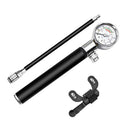 Bicycle Pump w/ Gauge High Pressure Meter Shock Bike Air Inflator Aluminum Alloy