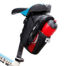 Portable Waterproof Bicycle Rear Seat Saddle Bag with Water Bottle Pocket
