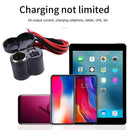 12-24V Motorcycle Scooter Handlebar Clamp Waterproof USB Cigarette Light
