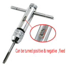 1pcs M5-M12 Adjustable Ratchet Tap Wrench Reversible Short Type Straight Handle