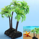 Fashion Plastic Aquarium Coconut Tree Fish Tank Plants Ornament Decoration NN1