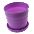 Plastic Round Flower Plant Pot Planter Holder With Tray Home Office Garden  F6I6