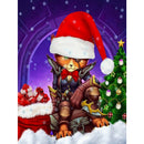 5D Full Drill Christmas Cat Diamond Painting Kit Rhinestone Mosaic Picture
