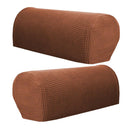 Armrest Cover Stretch Fabric Sofa Arm Protectors Slipcovers Light Coffee