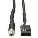 Car Style 3.5mm AUX Input Mode Cable Female Dash Mountable Socket for BMW E J3H8