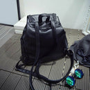 Casual Women Soft PU Leather Backpack Travel Grils School Backpack Black