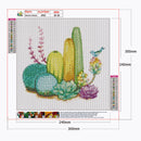 5D Full Drill Diamond Painting Cactus Rhinestone Beaded Home Decor (A902)