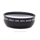46mm 0.45x Wide Angle + Macro Conversion Lens Universal For DSLR DC Camera Black
