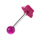 30 Multi Colors Acrylic Star Tongue Bar Ring Barbell Body Piercing