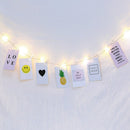 4xLED Light String w/ Clear Photo Clips for Indoor/Outdoor Decoration 20led