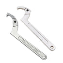 2 Pieces Chrome Vanadium Adjustable Square/ Round Head Spanner Hook Wrench Tool
