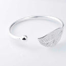 Simple Fashion stamped ball feather leaf bracelets bangles and jewelry F K2 A7P2