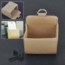 Car Air Vent Outlet PU Leather Case Pouch Bag Phone Storage Holder Trash Box