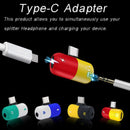 Splitter Type c Capsule Pill Shape Fast Lighting Charging to Earphone 3.5mm U7A5