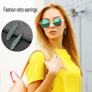 3 Pairs Retro Round Flower Leaf Hook Earrings Boho Ear Drop Women Jewelry