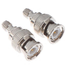 2PCS BNC Male To SMA Female RF Coaxial Connector Adapter Convert&+