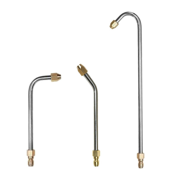 3pcs Angled Lance Extension Metal Pole Lengthen Spray Wand Up To 3600psi